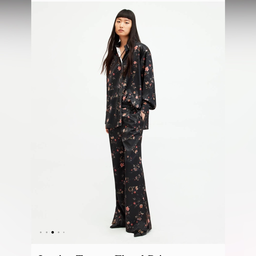 AllSaints Louisa Tanna Floral Print Pants Size US 6